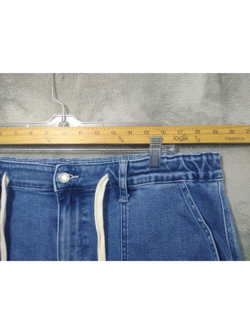 Judy Blue Joggers Womens 20W Denim High Waist Stretch Drawstring Medium Wash - Picture 3 of 10